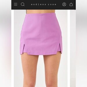 NWT Endless Rose HIGH-WAISTED SKORT Lilac Small